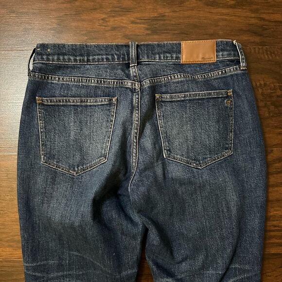 Madewell dark wash slim boyjean raw hem jeans size 28 - Picture 5 of 14